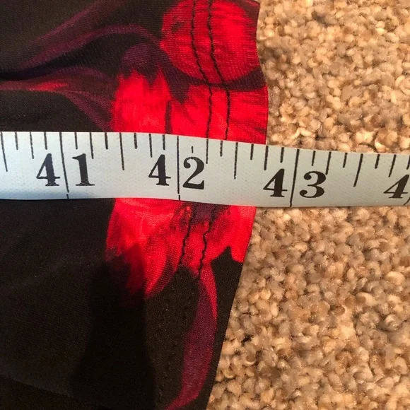 New with tags Black Dress with red floral design - Picture 13 of 13